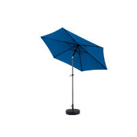 DOPPEL-SONNENSCHIRM aus Polyester 264x264x250 cm in Dunkelblau mit Kurbel & Neigefunktion - Dunkelblau, Metall (264/264cm) - Modfu