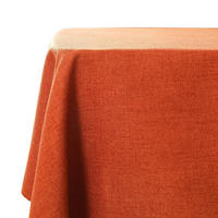 TISCHDECKE Abwaschbar Orangerot 145 x 300 cm Leinenoptik - Orange, Textil (300/145/1.5cm)