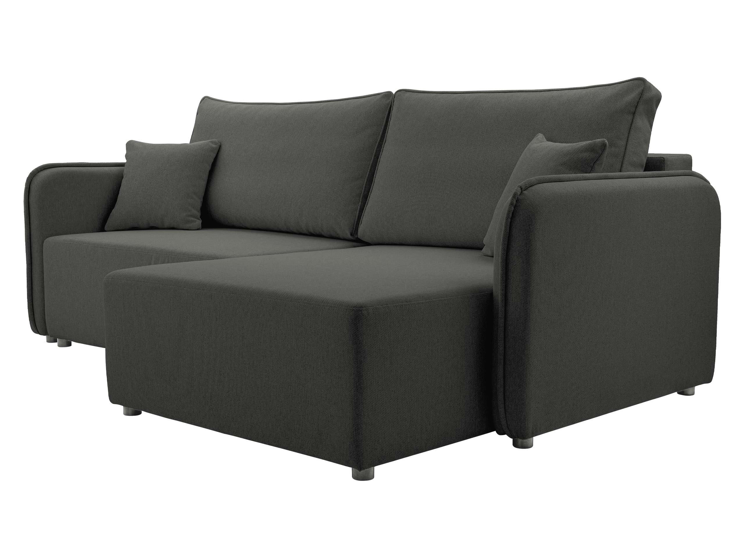 ECKSOFA Malody, Seite: Rechts - Anthrazit/Schwarz, Holz/Kunststoff (227/147cm) - MIRJAN24