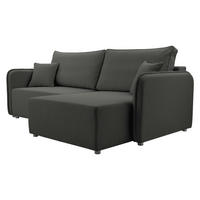 ECKSOFA Malody, Seite: Rechts - Anthrazit/Schwarz, Holz/Kunststoff (227/147cm) - MIRJAN24