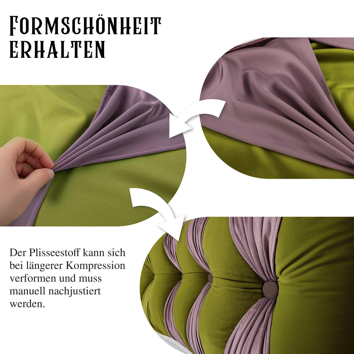 RÜCKENKISSEN Samt Ergonomisches Design Olivgrün 140cm - Grün, Textil (24/140cm) - Vercart