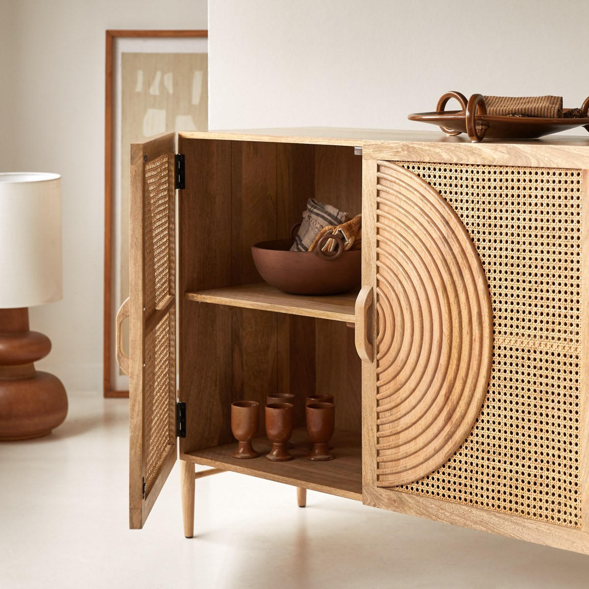 SIDEBOARD Sina Natur aus Mango - Naturfarben, Holz (114/90/46cm) - Tikamoon