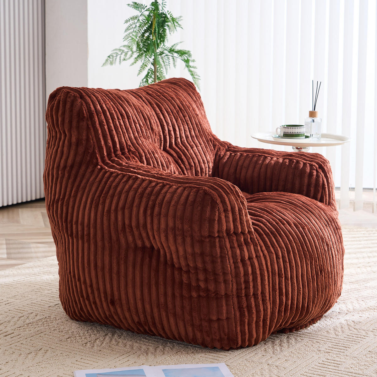 SOFA,ROT Cordbezug, Polstersessel Relaxsessel für Wohnzimmer Schlafzimmer - Rot, Textil (100/70/94cm) - PARAFTA HOME