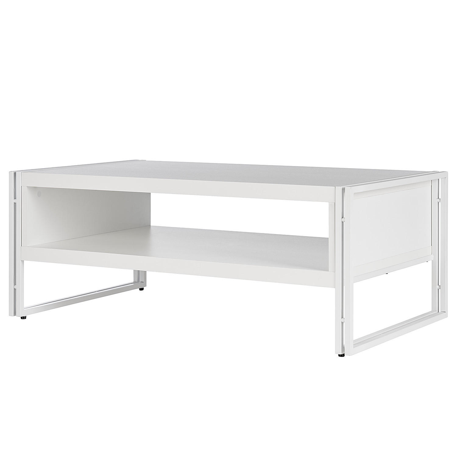 COUCHTISCH - Spanplatte / Metall - Weiß, Holzwerkstoff/Metall (59/100/39cm) - home24