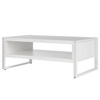 COUCHTISCH - Spanplatte / Metall - Weiß, Holzwerkstoff/Metall (59/100/39cm) - home24