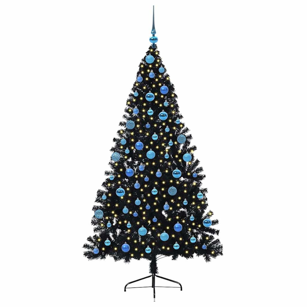 vidaXL Weihnachtsbaum Schwarz 180 cm