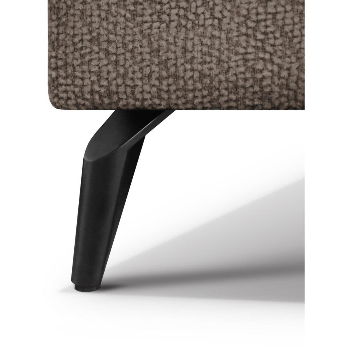 ECKSCHLAFSOFA Mellow mit Bettkasten, Dunkelbraun, links - Dunkelbraun/Schwarz, Textil (270/205cm) - Beautysofa