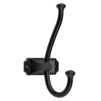 GARDEROBENHAKEN Oris Schwarz matt modern Wandmontage Paneel mit Holzschrauben - Schwarz, Metall (6.6/13.6/13.6cm) - Livingpoint24