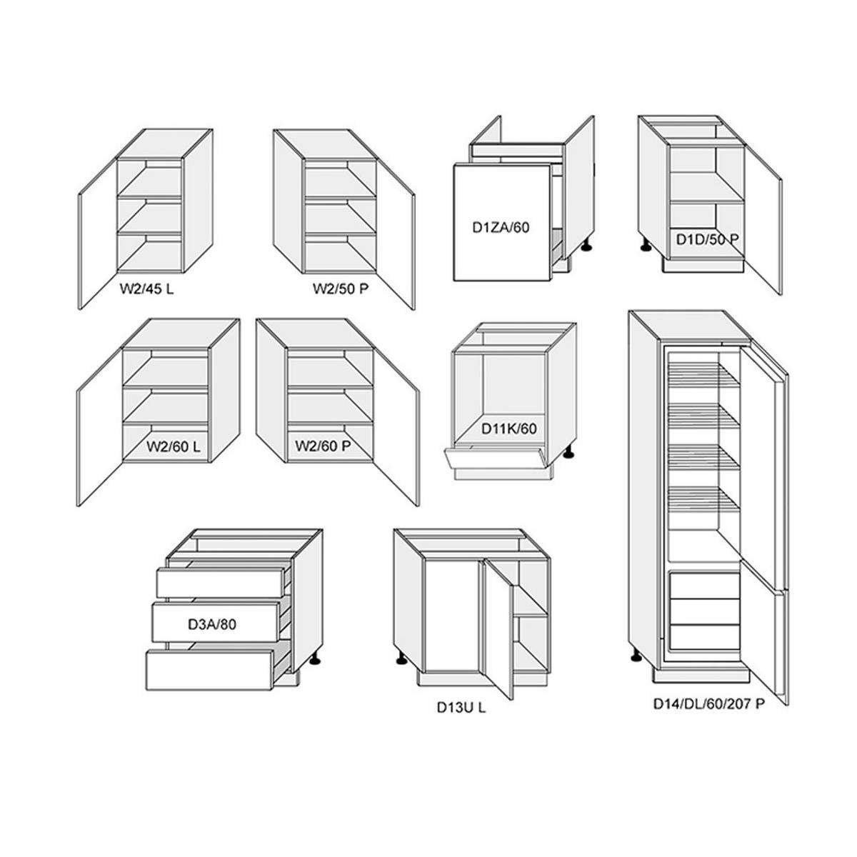 WINKELKÜCHE Arezzo eiche artisan 275 / 200 / 207cm 10-teilig - Braun, Holzwerkstoff (275/207/200cm) - Feldmann-Wohnen