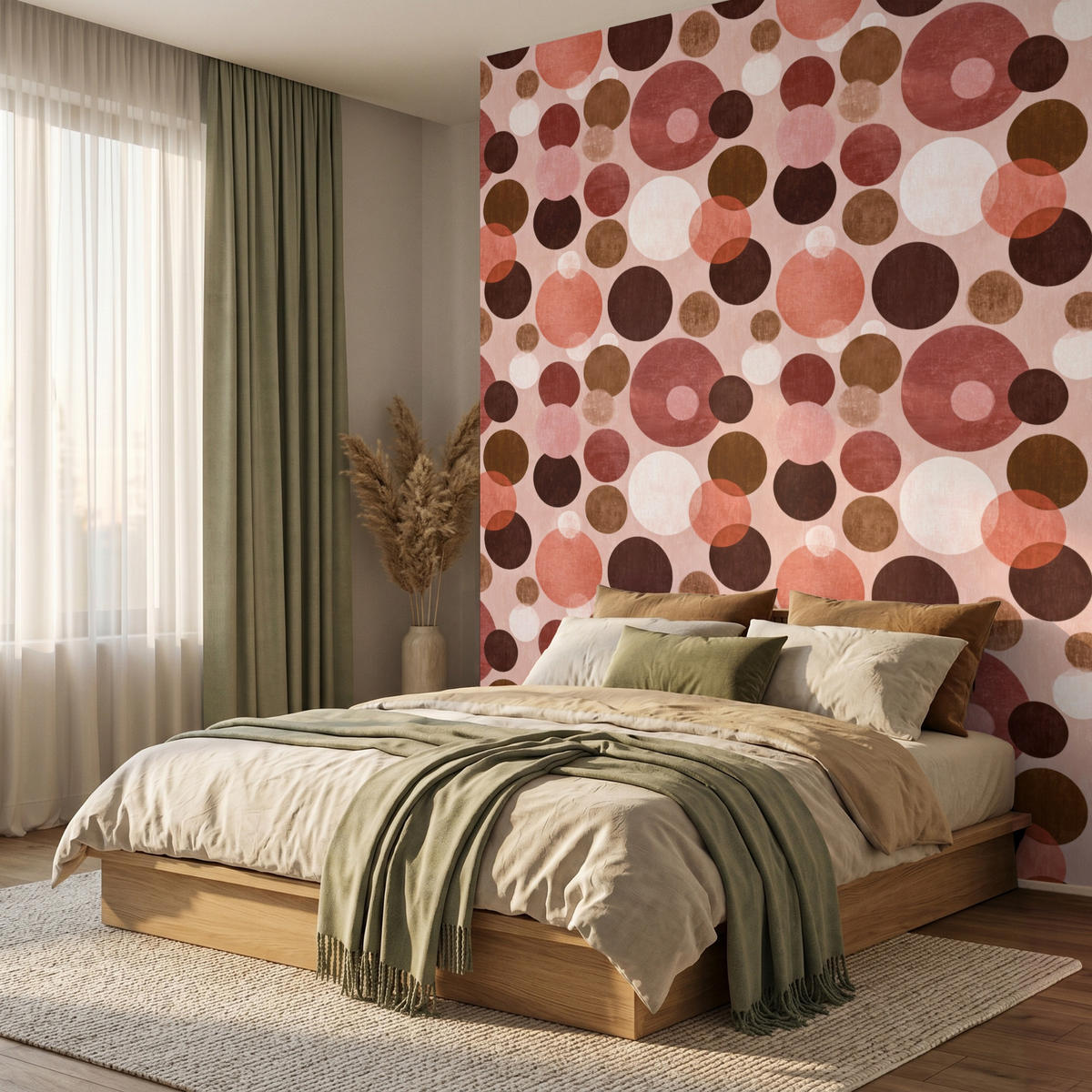 TAPETE - Kreise - Modern - Farbenfroh - 240x300 cm - Multicolor, Papier (240/300cm) - OnlyWow