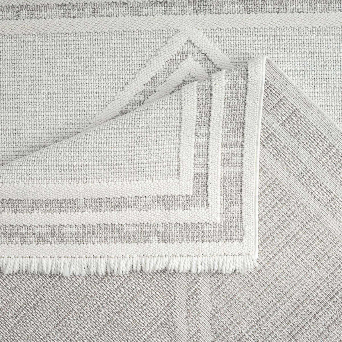 KURZFLOR-TEPPICH Lindo 8853 Beige 200x290 cm - Beige/Grau, Textil (200/290cm) - carpet city