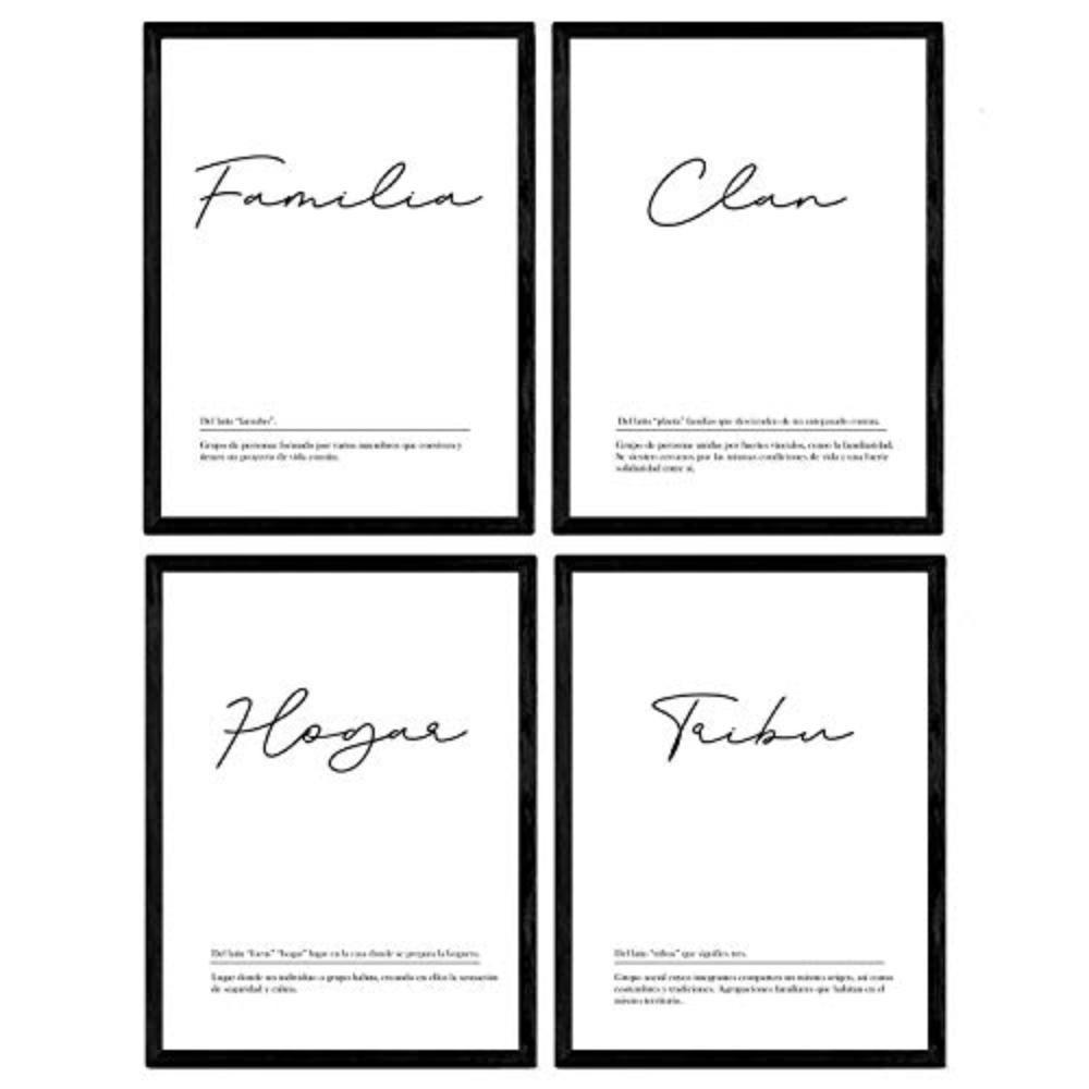 Nacnic Poster Schwarz 29.7x3 cm
