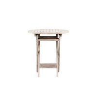 GARTENTISCH, Kenya, Whitewash, Teak., 70 x 70 x 75 cm - Weiß, Holz (70/70/75cm) - ebuy24