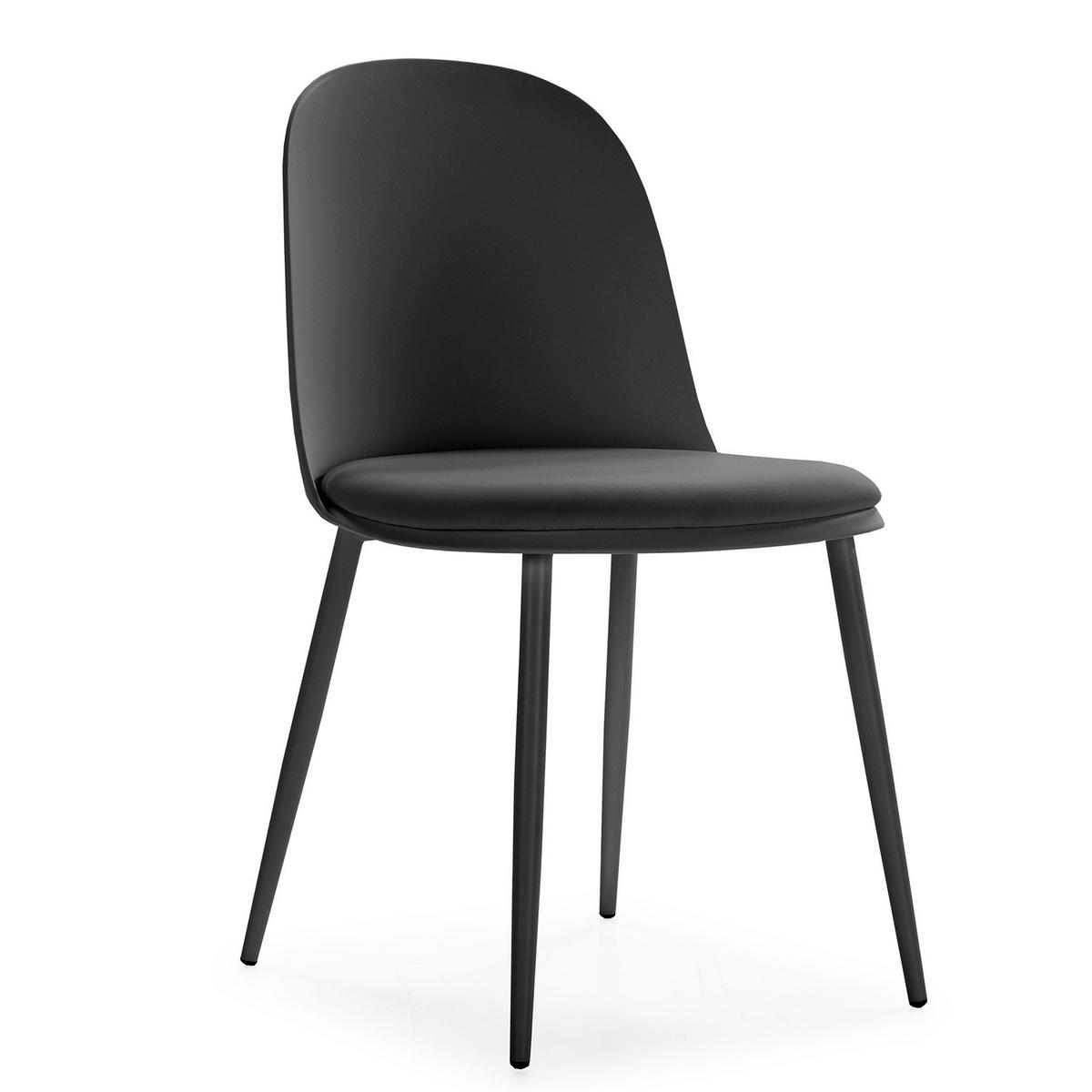 STUHL 4er-Set Kana schwarz - Schwarz, Kunststoff/Metall (45/83/51cm) - VS Venta-stock