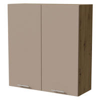 HÄNGESCHRANK Brerra W4/90 Eiche Artisan / RAL 1019 graubeige Matt 90 / 32,5 / 96cm - Graubraun/Eiche Artisan, Holz/Holzwerkstoff (90/96/32.5cm) - Feldmann-Wohnen