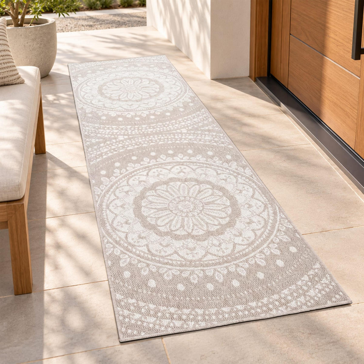 OUTDOORTEPPICH 80/250 cm Brescia 471 - Sandfarben, Kunststoff (80/250cm) - Paco Home