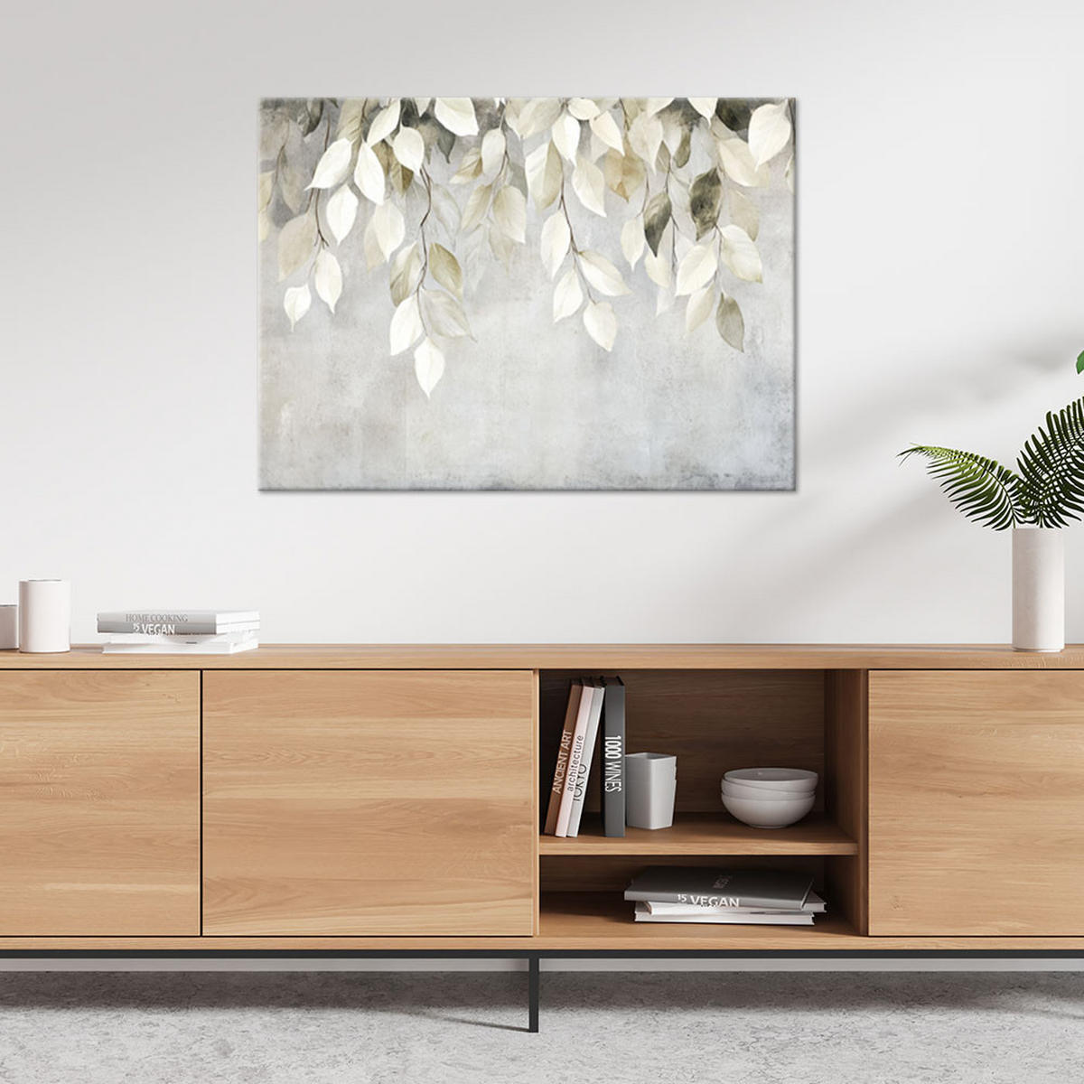 LEINWANDBILD Natur und Botanik 120x80cm - Grau, Textil (120/80cm) - Feeby
