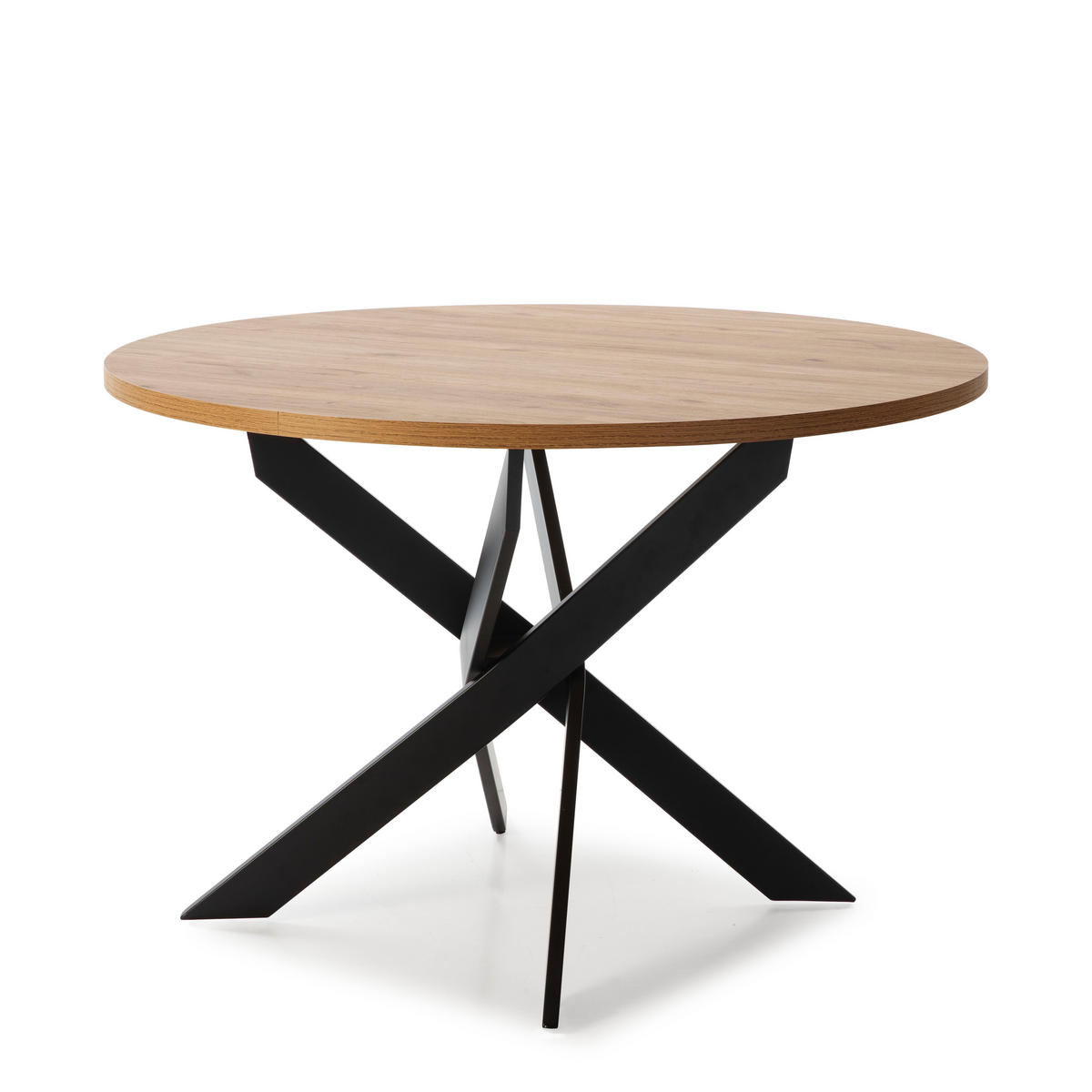 ESSTISCH Ther Schwarz 120/120/77 cm - Schwarz, Holz (120/120/77cm) - Calicosy