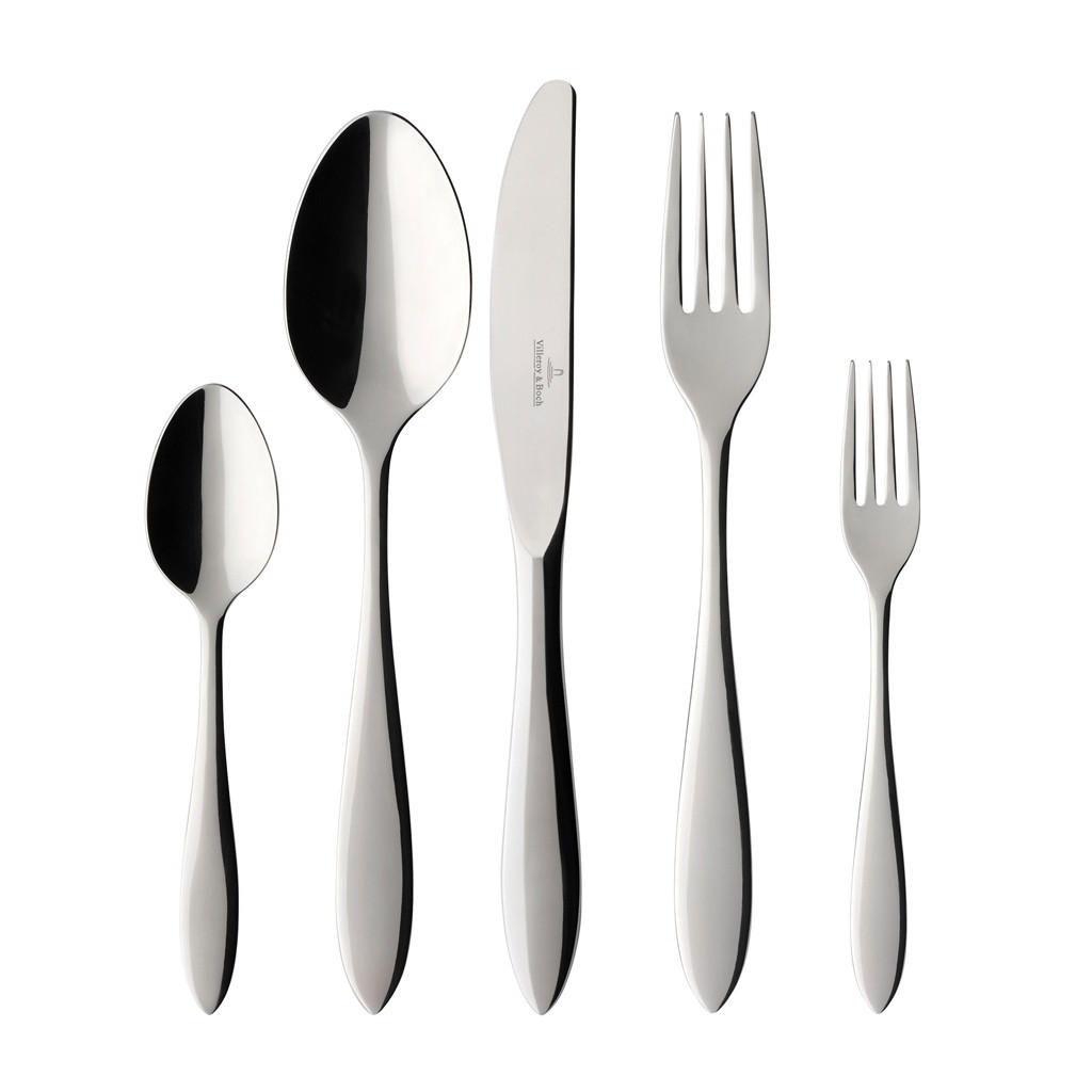 TAFELBESTECK GEBÜRSTET Arthur grau 30er Set - Grau, Metall - Villeroy & Boch