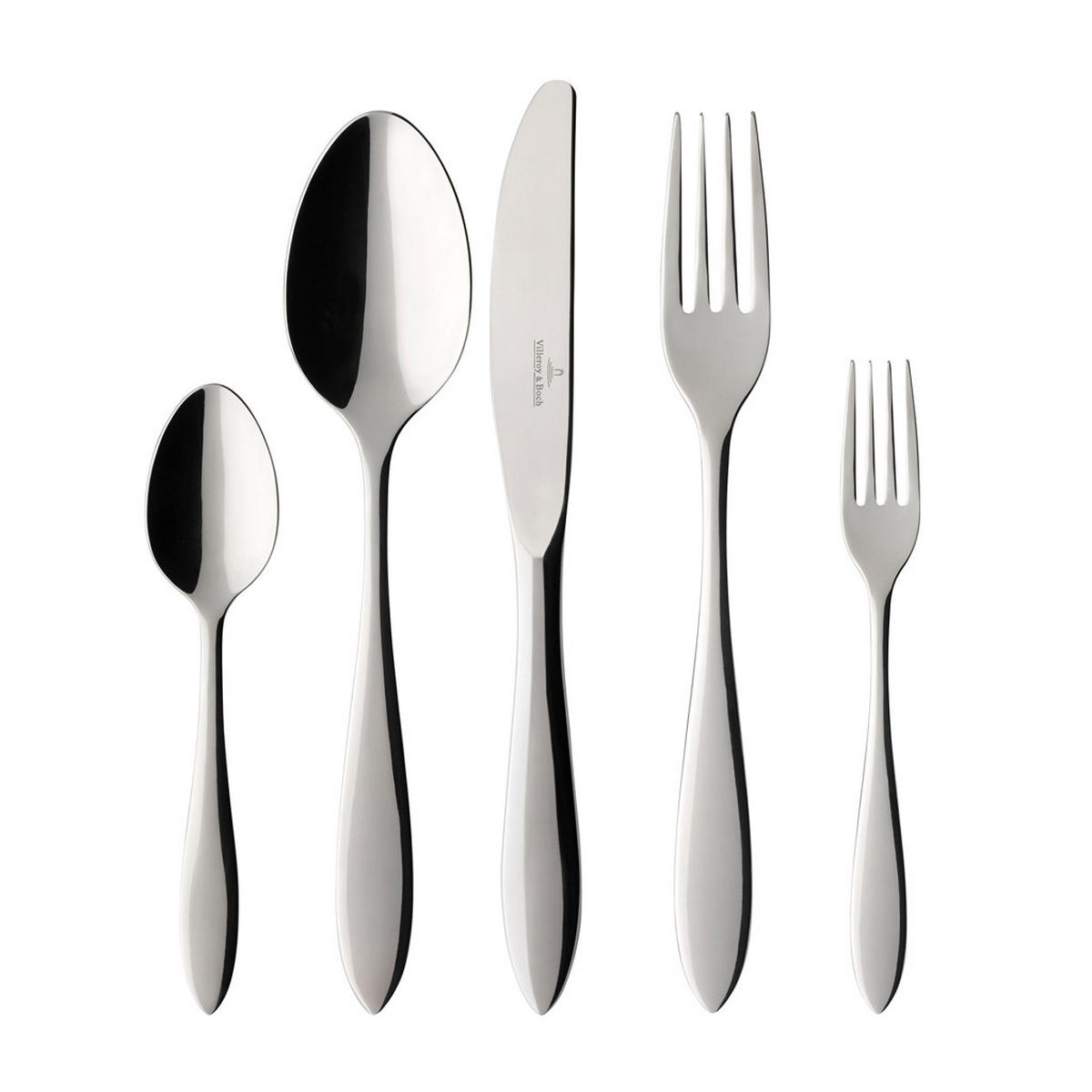 TAFELBESTECK GEBÜRSTET Arthur grau 30er Set - Grau, Metall - Villeroy & Boch