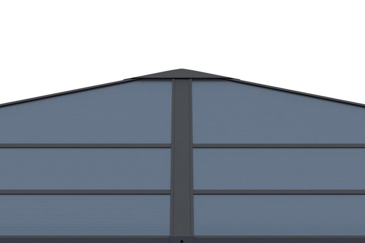PAVILLON Grace Anthrazitgrau 3,5m x 3,5m - Grau, Metall (360/262/360cm) - Cazeboo