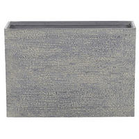 BLUMENTOPF grau rechteckig 29/70/50 cm Edessa - Grau, Stein (50cm) - Beliani
