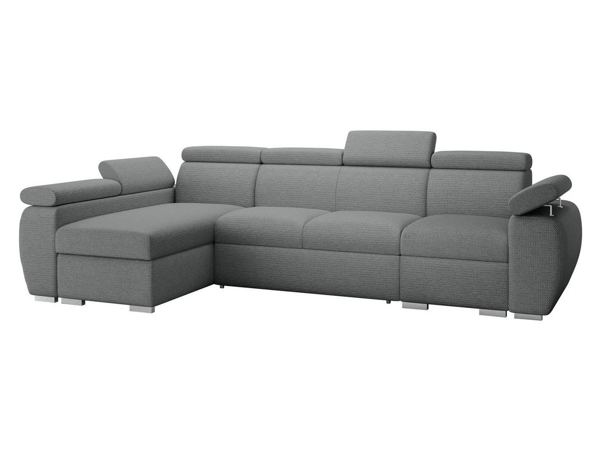 ECKSOFA Boston LCP, Seite: Links LCP+2R+1P(65) - Silberfarben/Graphitfarben, Holz/Textil (320/170cm) - MIRJAN24