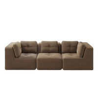 3-SITZER SOFA Cord Braun - Braun, Textil (297/69/104cm) - WISHDOR
