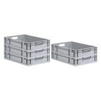 EUROBOX 5x Nextgen Economy Griffe Offen 12x40x60cm 23 Liter - Grau, Kunststoff (40/12/60cm) - PROREGAL