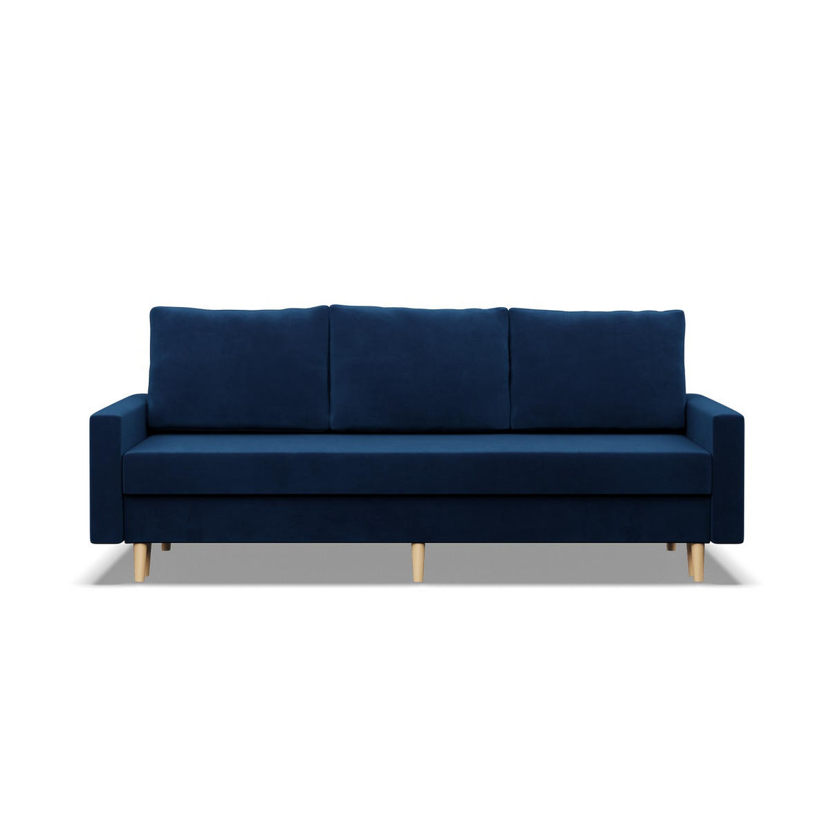 SOFA 3-SITZER MIT SCHLAFFUNKTION BLANK, Dunkelblau - Blau, Textil (212/88/92cm) - Mebligo