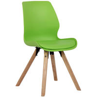 STUHL Kunststoff grün - Eukalyptusholzfarben/Grün, Holz/Kunststoff (49/87.5/58cm) - CLP