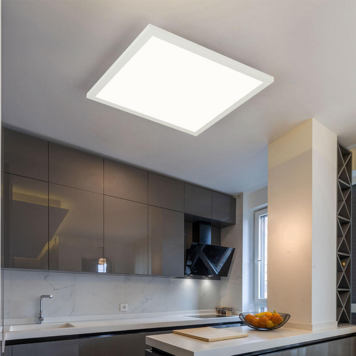LED PANEL Weiß ROSI 45 cm - Weiß, Metall (45/45/4.5cm) - Globo Lighting