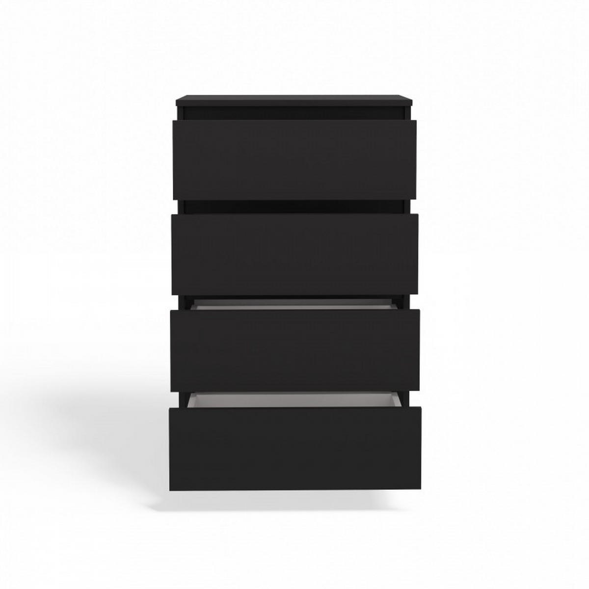 KOMMODE Schwarz 70/97/40 - Schwarz, Holzwerkstoff (70/97/40cm) - RAUMHIRSCH FURNITURE