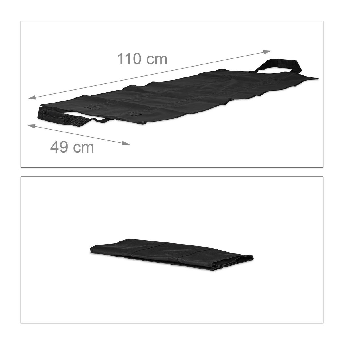 KAMINHOLZTASCHE - Schwarz, Textil (49/46/22cm) - Relaxdays