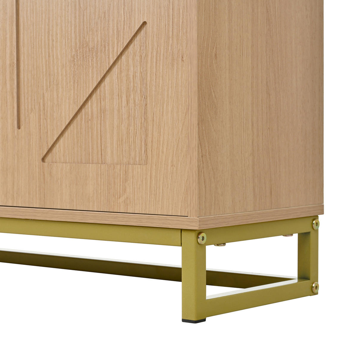 SCHUHSCHRANK aus MDF 110x24x100cm in Natur mit Soft-Close - Naturfarben, Holzwerkstoff (110/100/24cm) - Modfu