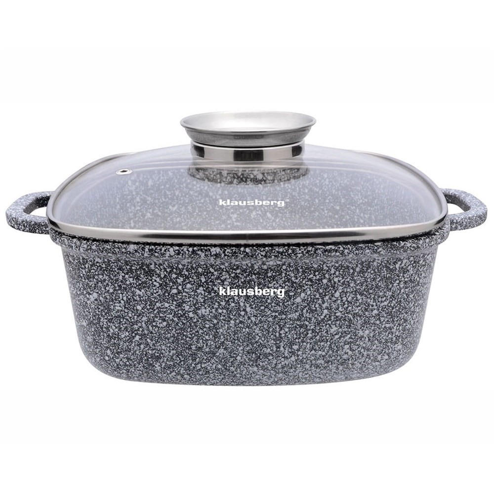 TOPF Grau 22/22/9 cm KB7529 - Grau, Glas (22cm) - Klausberg 