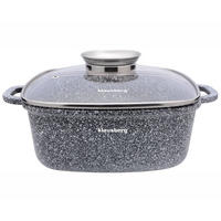 TOPF Grau 22/22/9 cm KB7529 - Grau, Glas (22cm) - Klausberg 