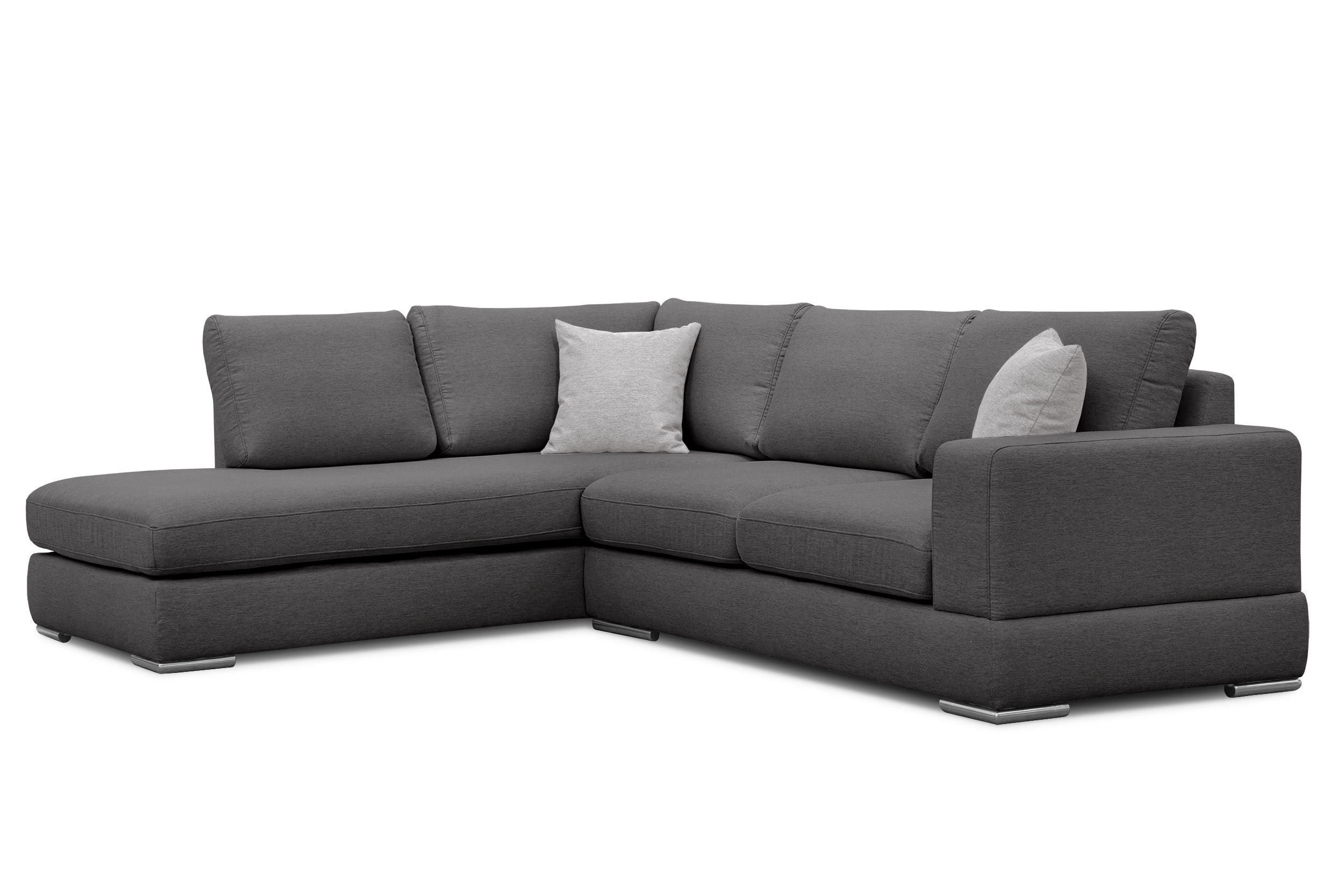 ECKSOFA OTTO 5-Sitzer, dunkelgrau - Dunkelgrau, Holzwerkstoff/Textil (219/279cm) - Courtois Laville