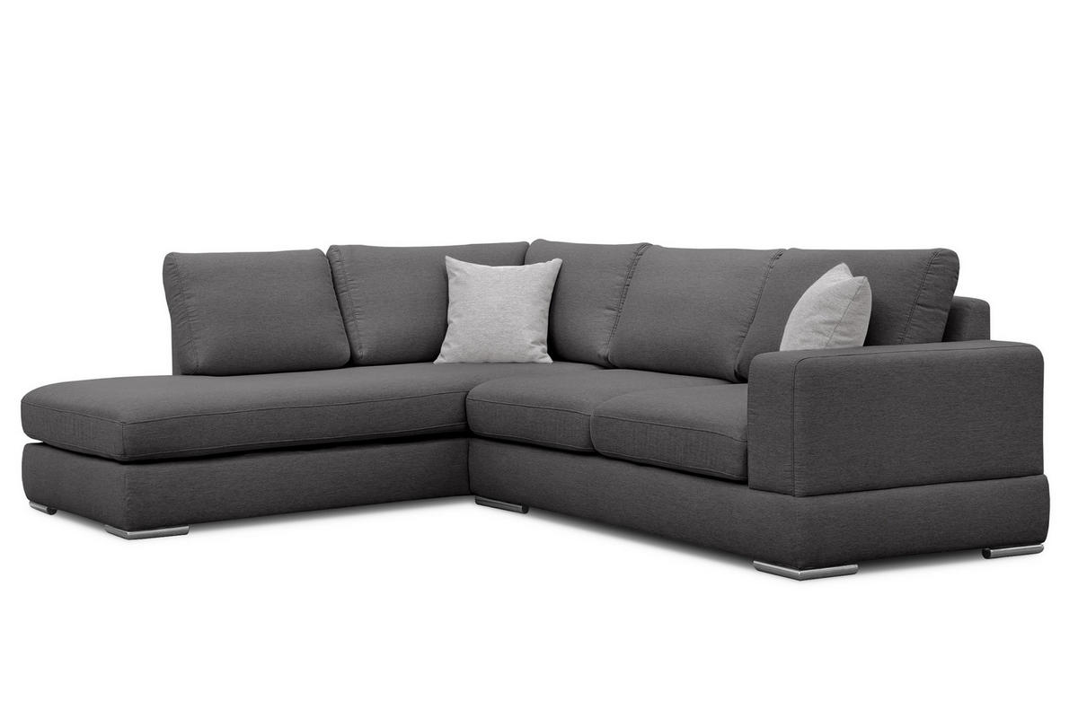 ECKSOFA OTTO 5-Sitzer, dunkelgrau - Dunkelgrau, Holzwerkstoff/Textil (219/279cm) - Courtois Laville