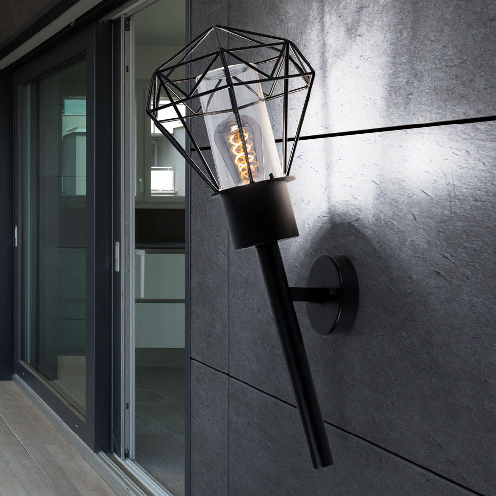 Thumbnail - Globo Lighting Led, Schwarz, Metall, F, 22.5x28.5x28.5 cm, Lampen & Leuchten, Außenbeleuchtung, Außenwandleuchten