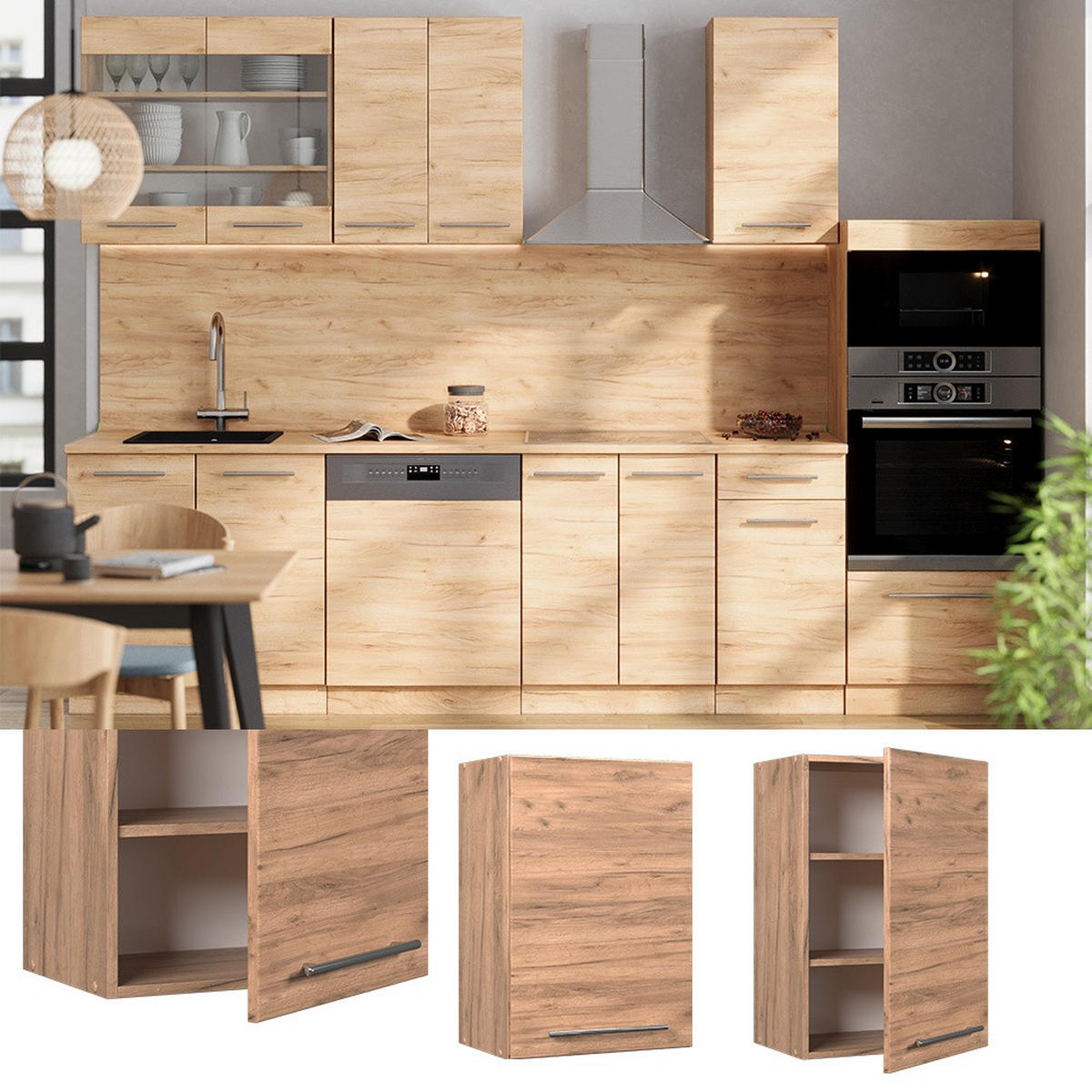 DULAP DE PERETE Fame-Line Stejar Goldkraft 50 cm - stejar miere, compozit lemnos (50/72/34.1cm) - Vicco