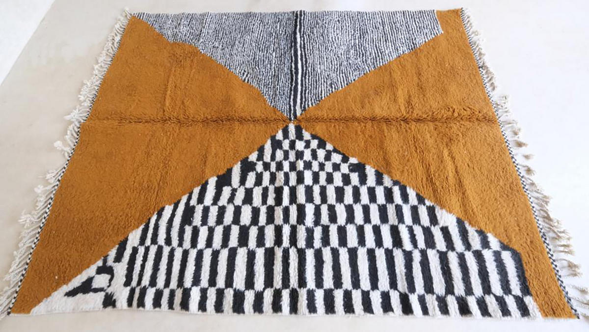 BERBERTEPPICH aus reiner Wolle 212x 268 cm - Orange, Naturmaterialien (212/268cm) - AFK Living
