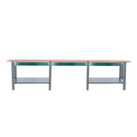 WERKBANK Buffalo Wood mit 3x Schublade HxBxT 86,5 x 300 x 75 cm Traglast 1000 kg Grau - Grau, Metall (300/86.5/75cm) - PROREGAL
