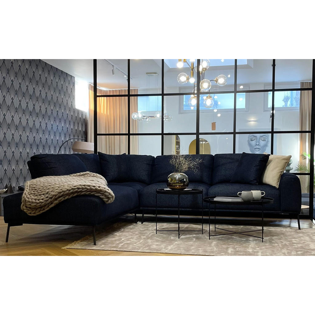 Thumbnail - Selsey Ecksofa, Dunkelblau, Textil, 4-Sitzer, Ottomane links,L-Form, 288x232 cm, Wohnzimmer, Sofas & Couches, Wohnlandsc...
