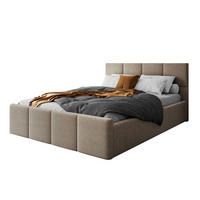 POLSTERBETT AVA 140x200 cm Boston Trufa, 34 Holzlatten, Kopfteil 91 cm - Beige, Textil (140/200cm) - Lookway