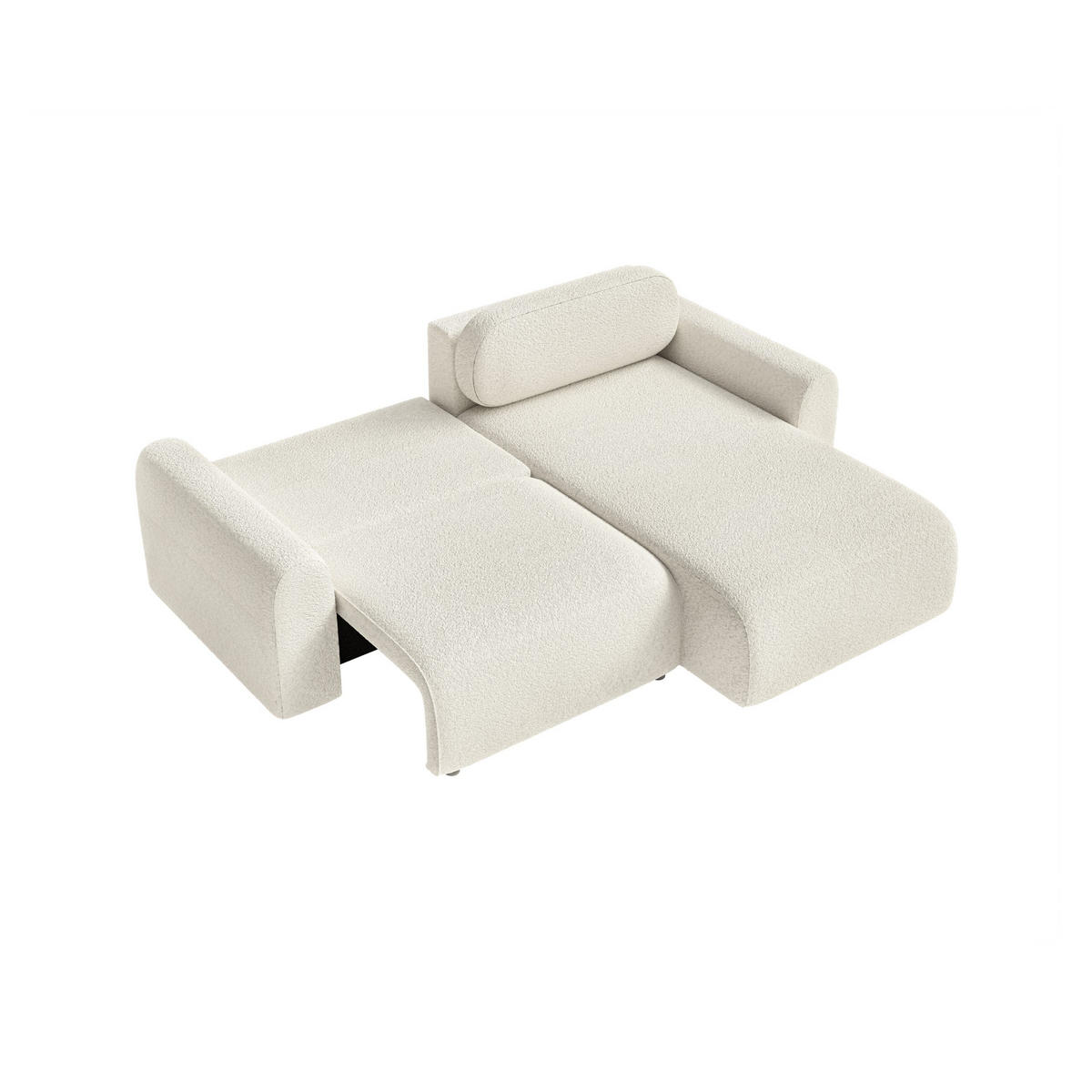 ECKSOFA Lome Mini mit Schlaffunktion, Weiß - Weiß, Textil (244/165cm) - Fedve