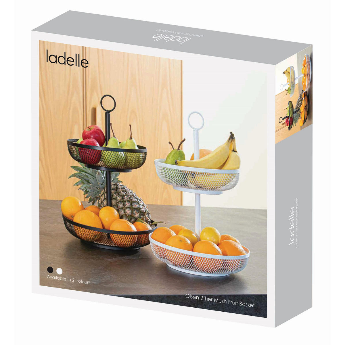 ETAGEREN Olsen mit 2 Etagen - Schwarz, Metall (31.5/45cm) - Ladelle