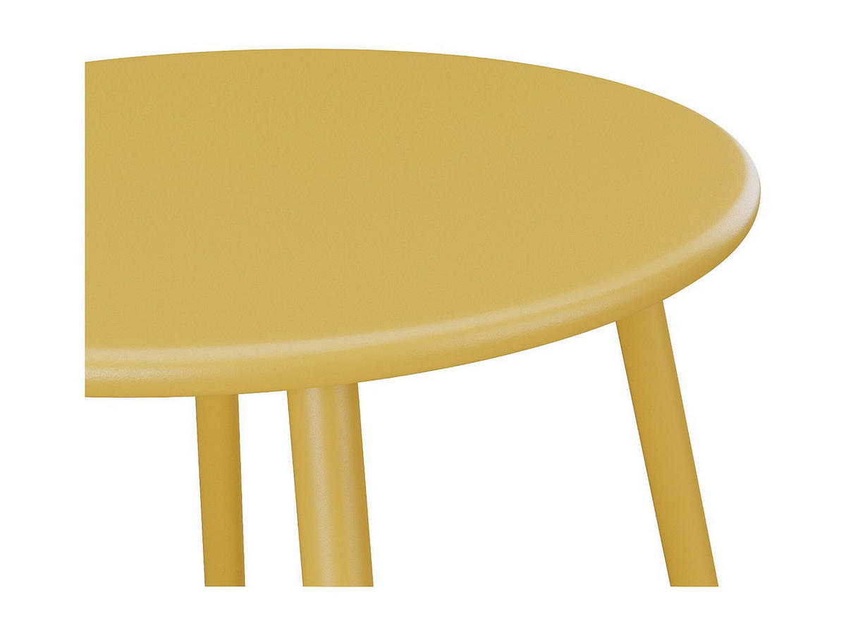 GARTEN-BEISTELLTISCH - Metall - Senfgelb - MIRMANDE von MYLIA - Gelb, Metall (50/50/44.5cm) - Vente-Unique