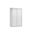 SCHIEBETÜRENSCHRANK - NOAH 04 Weiß - Weiß, Holzwerkstoff/Metall (120/200/61cm) - Möblo