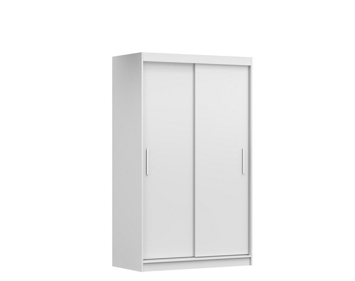 SCHIEBETÜRENSCHRANK - NOAH 04 Weiß - Weiß, Holzwerkstoff/Metall (120/200/61cm) - Möblo